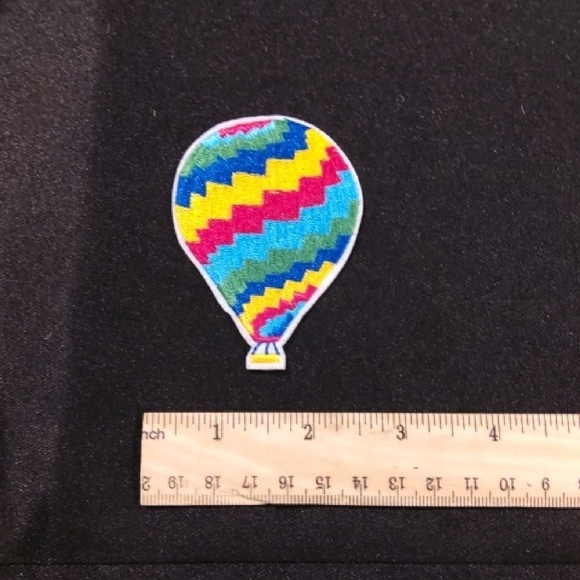 Colorful Hot Air Balloon Patch Iron On - Picture 2 of 2